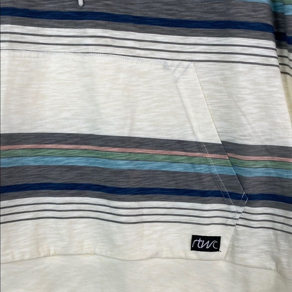 rtwc Hoodie Lightweight Striped Kangaroo Pocket Sz XL - Picture 5 of 9